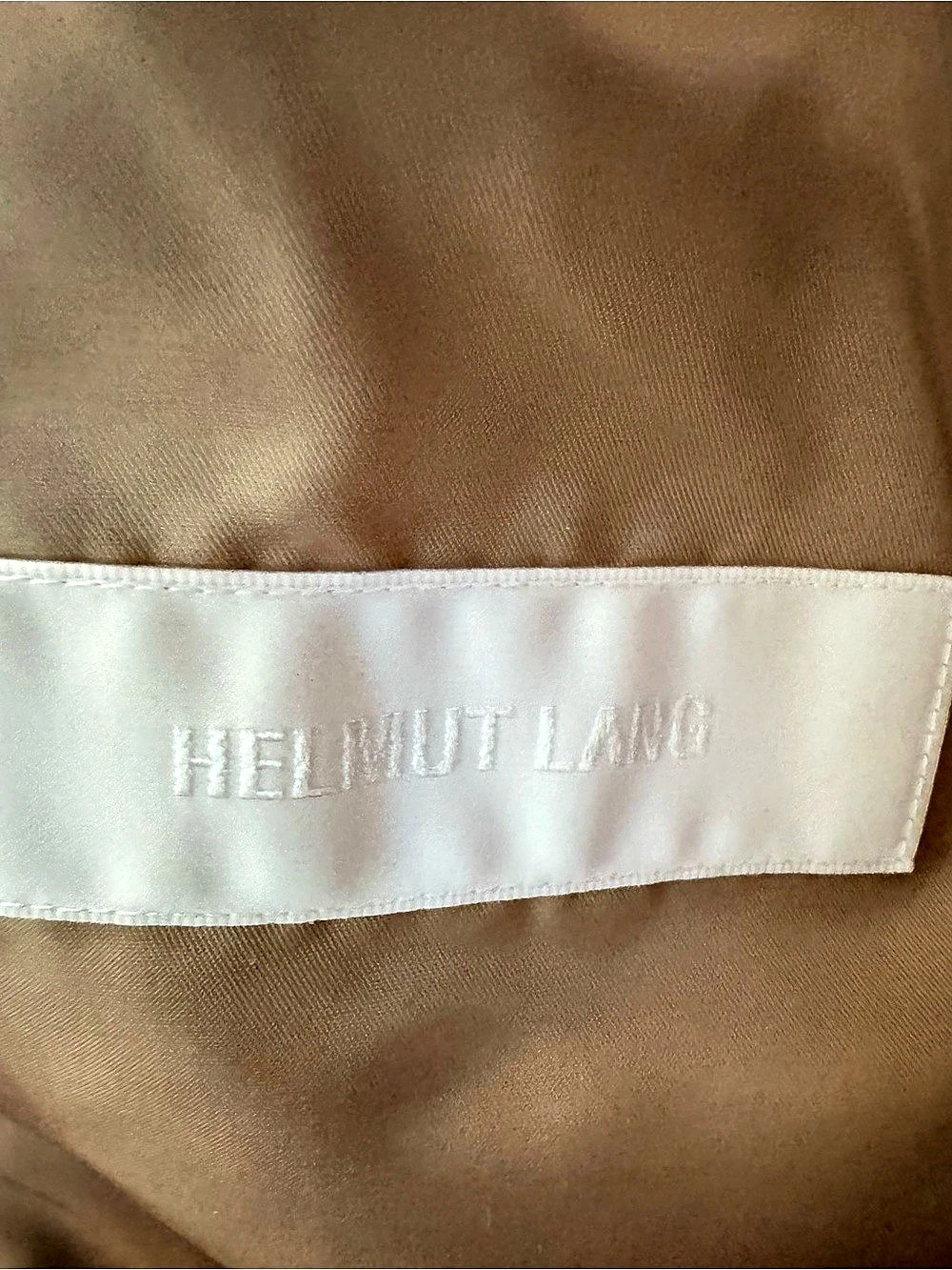 HELMUT LANG Wool Blend Long Coat in Camel Size 0 - Picture 3 of 4